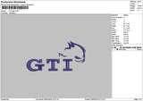Gtitext 01 Embroidery File 6 sizes