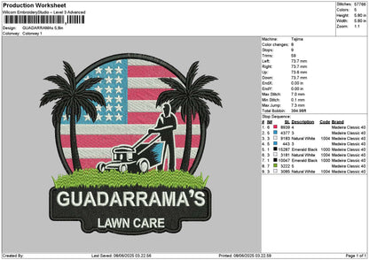 Guadarramastext Embroidery File 6 sizes