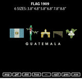 Flag 1909 Embroidery File 6 sizes