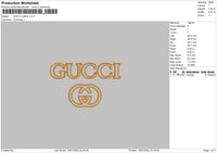 Gucci Outline Embroidery File 6 size