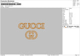 Gucci Outline Embroidery File 6 size