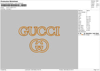 Gucci Outline Embroidery File 6 size