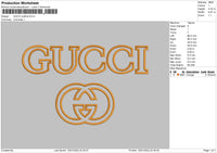 Gucci Outline Embroidery File 6 size