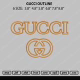 Gucci Outline Embroidery File 6 size