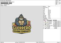 Guerrerotext Embroidery File 6 sizes