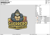 Guerrerotext Embroidery File 6 sizes