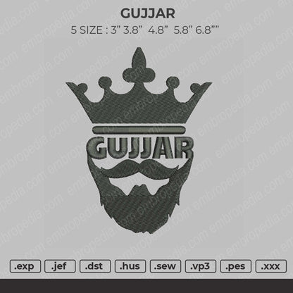 Gujjar Embroidery File 4 size
