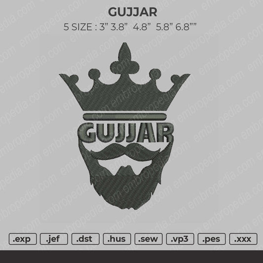 Gujjar Embroidery File 4 size