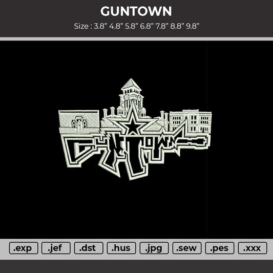 guntown Embroidery File 6 sizes