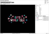 World Stars Embroidery File 6 sizes