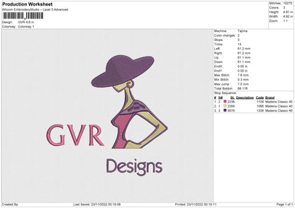 Gvr Embroidery File 6 sizes