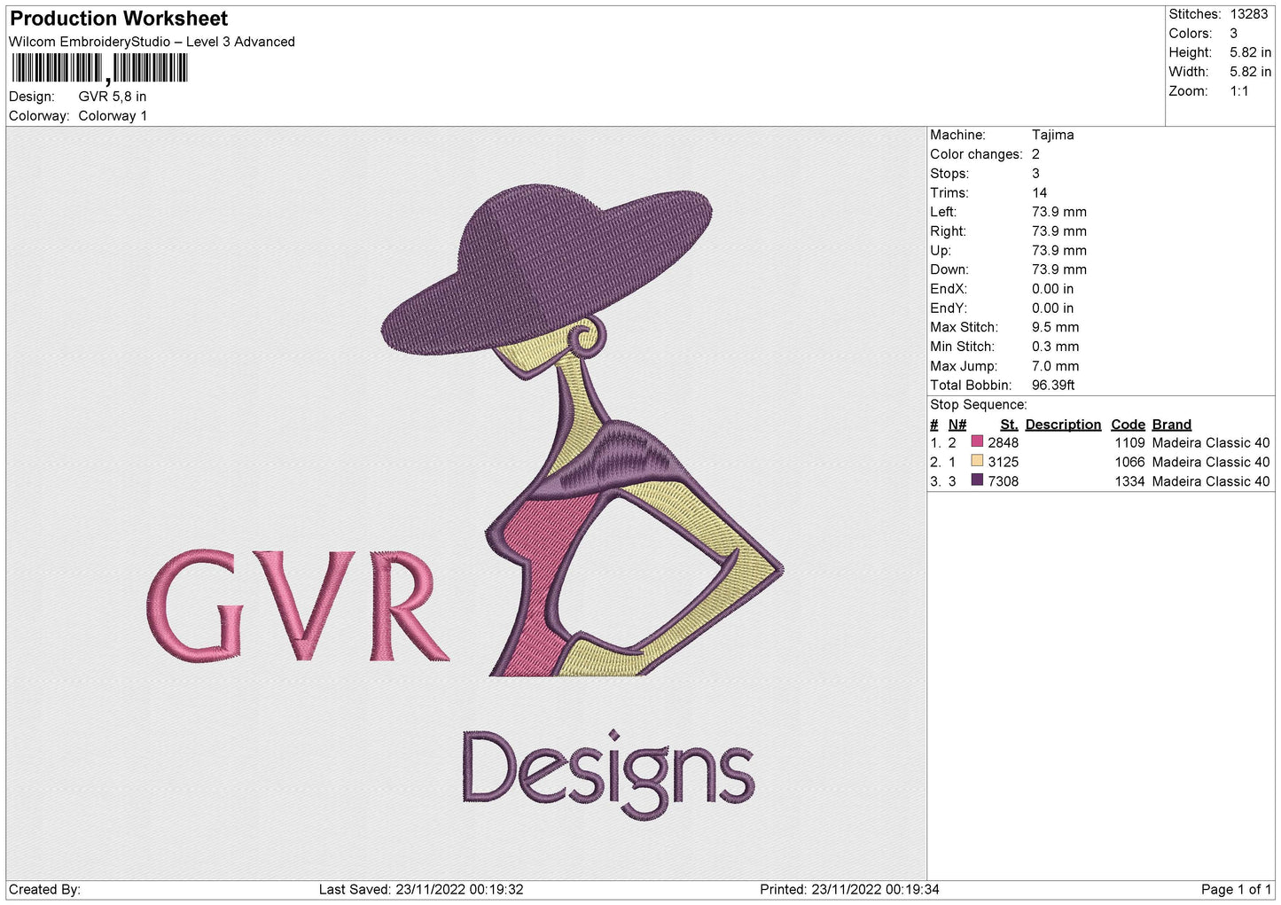 Gvr Embroidery File 6 sizes