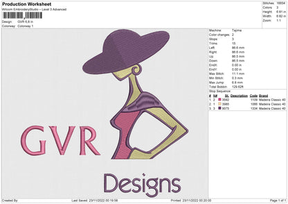 Gvr Embroidery File 6 sizes
