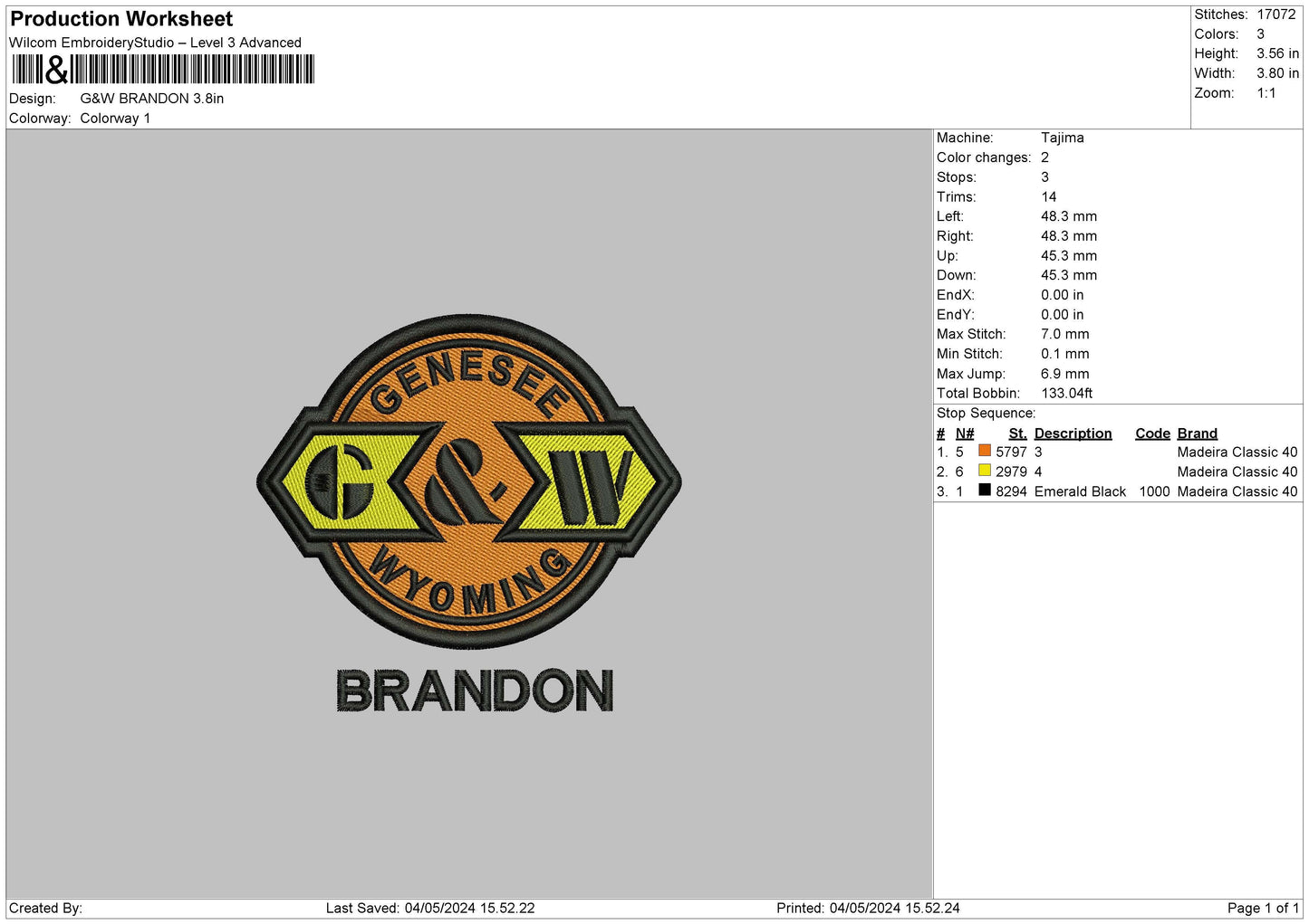 Gnwcircle Embroidery File 6 sizes