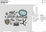 Gamett Text Embroidery Machine Design File 6 sizes