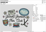 Gamett Text Embroidery Machine Design File 6 sizes