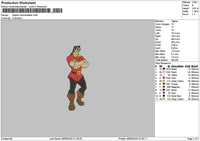 Gaston 01 Embroidery File 6 sizes
