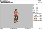 Gaston 01 Embroidery File 6 sizes