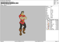 Gaston 01 Embroidery File 6 sizes