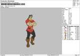 Gaston 01 Embroidery File 6 sizes