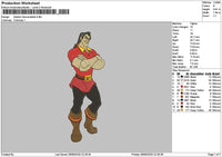 Gaston 01 Embroidery File 6 sizes