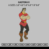 Gaston 01 Embroidery File 6 sizes