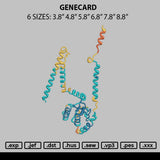 Genecard Embroidery File 6 sizes