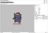 Gengar Xmas Embroidery File 6 sizes