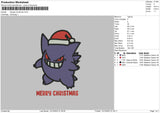 Gengar Xmas Embroidery File 6 sizes