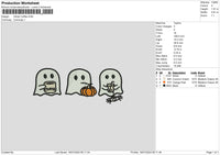 Ghost Coffee Embroidery File 6 sizes