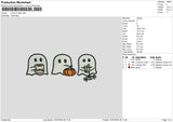 Ghost Coffee Embroidery File 6 sizes