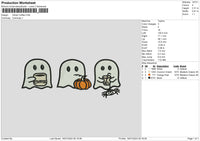 Ghost Coffee Embroidery File 6 sizes