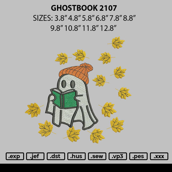Ghostbook 2107 Embroidery File 6 sizes