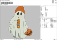 Ghost Fanta Embroidery File 6 sizes