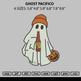 Ghost Pacifico Embroidery File 6 sizes