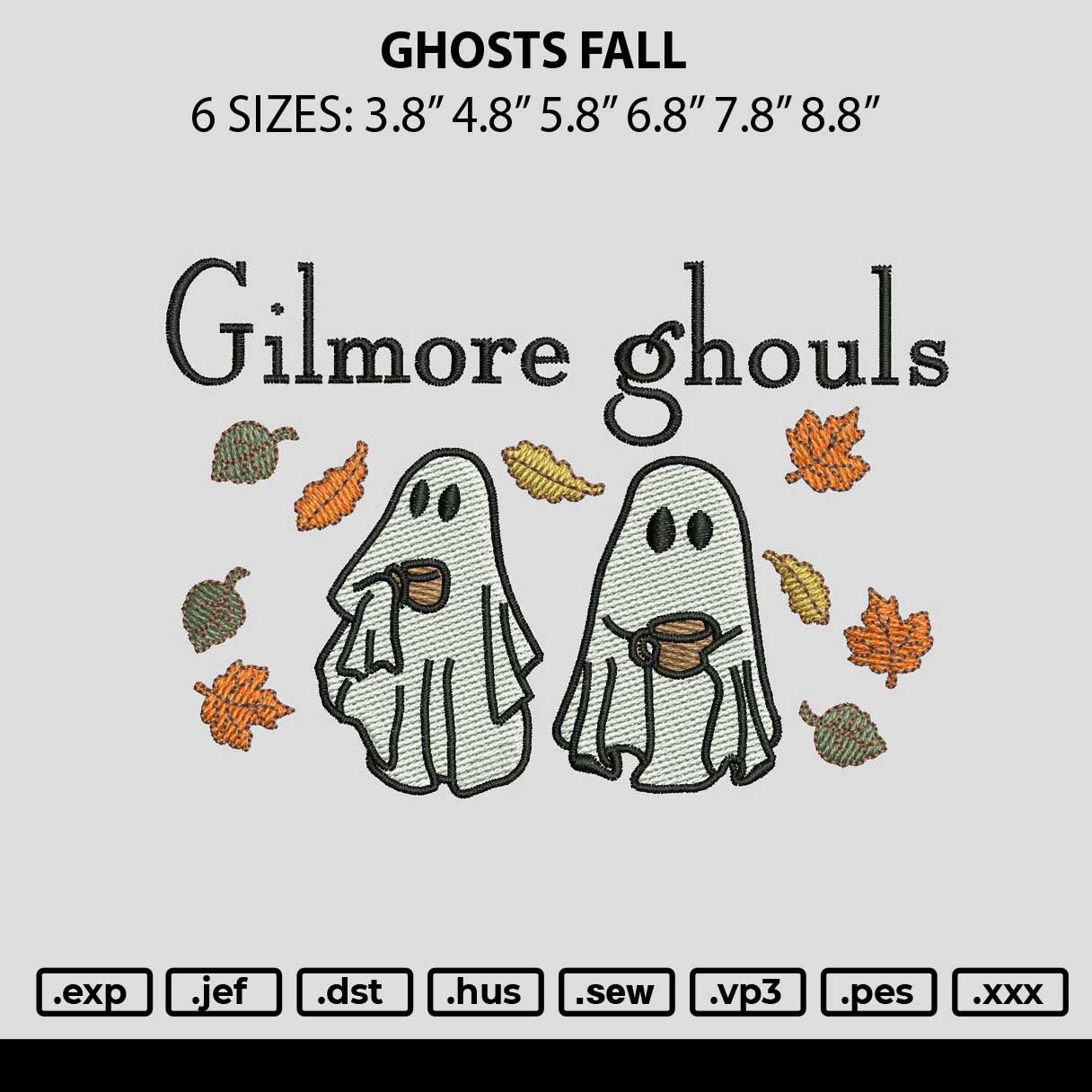 Ghosts Fall Embroidery File 6 sizes