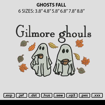 Ghosts Fall Embroidery File 6 sizes
