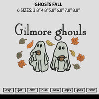 Ghosts Fall Embroidery File 6 sizes