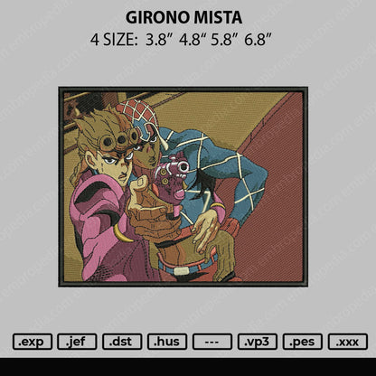 Giorno Mista Embroidery File 4 size