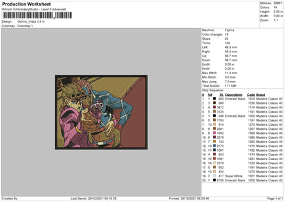 Giorno Mista Embroidery File 4 size