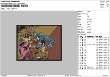 Giorno Mista Embroidery File 4 size