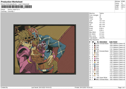Giorno Mista Embroidery File 4 size