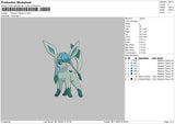 Glaceon Embroidery File 6 sizes