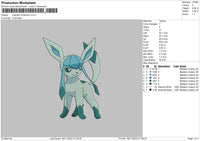 Glaceon Embroidery File 6 sizes