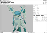 Glaceon Embroidery File 6 sizes