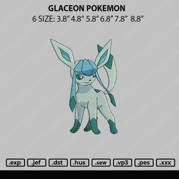 Glaceon Embroidery File 6 sizes