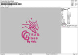 Glosstext Embroidery File 6 sizes