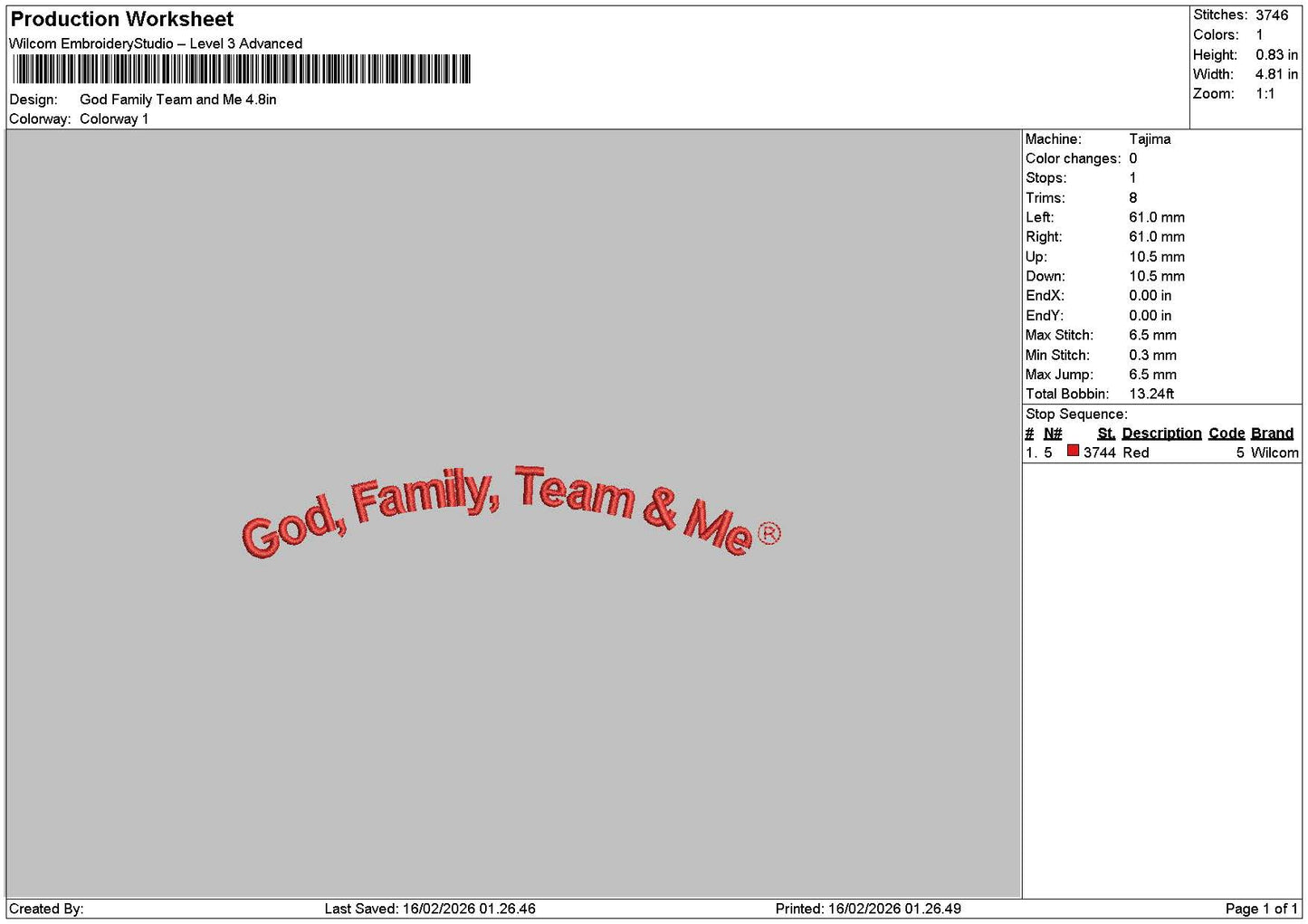 Familytext 1602 Embroidery File 6 sizes