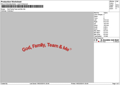 Familytext 1602 Embroidery File 6 sizes