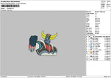 Goldorak Embroidery File 6 sizes